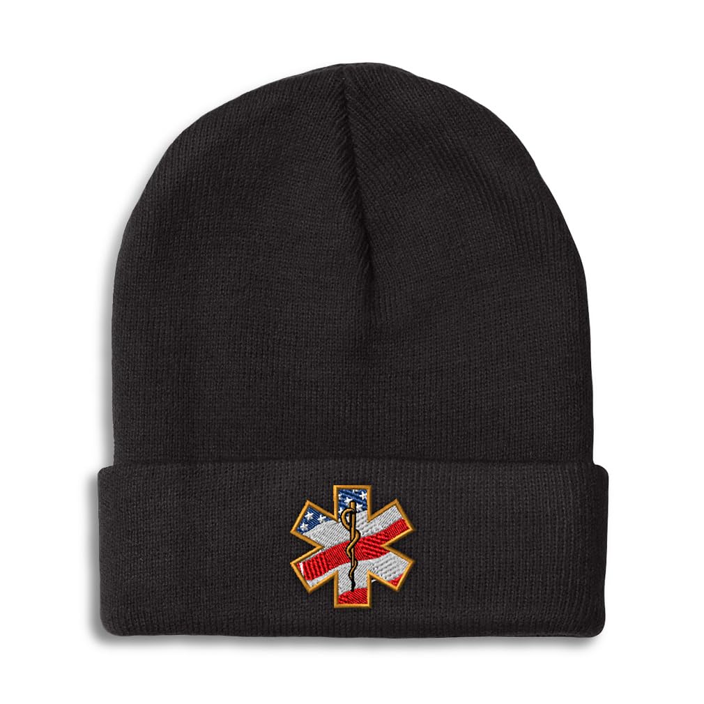 Custom Beanies for Men American Flag Embroidery Flags Winter Hats for Women Acrylic Skull Cap 1 Size