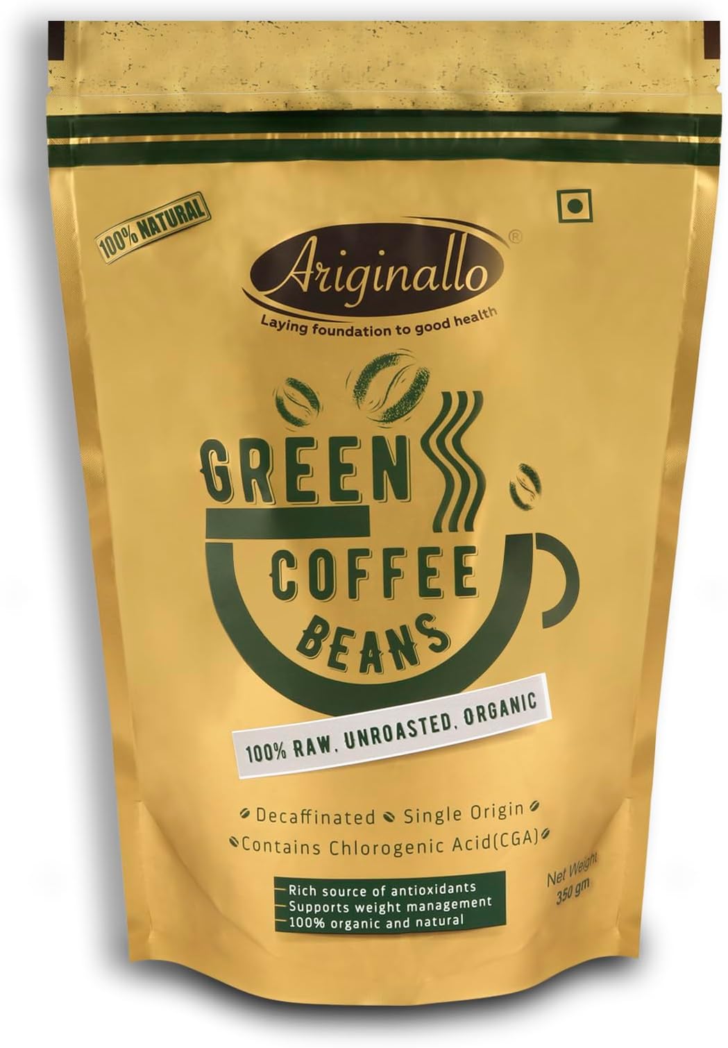 Organic Green Coffee Beans For Weight Loss - 350 Gram|Bag