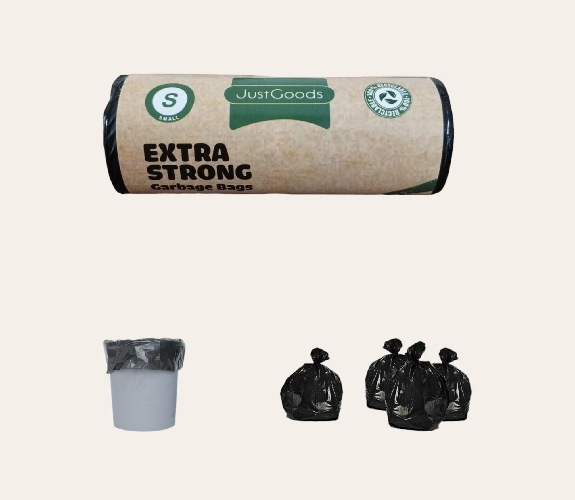 Just Goods Dustbin Bags Trash Bags Black Small Garbage Bags 30 Pcs | 17 X 19 Inch Dustbin Trash Bag (B0CK5TM96C) Amazon Price History, Amazon Price Tracker