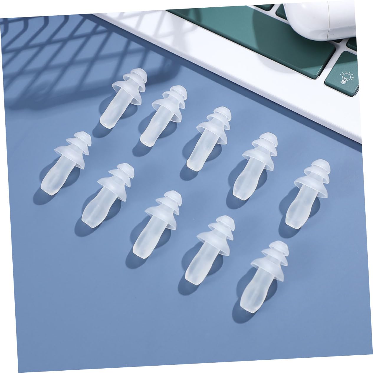 SOLUSTRE 250paare Wiederverwendbare Ohrstöpsel Für Geräuschreduzierung Flexible Schwimm Und Schlafohrstöpsel Transparentes Design Für Studieren Und