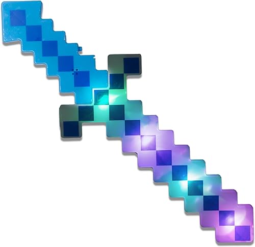 Fun Central Espada de juguete de 8 bits con luz LED para niños Fun Central Espada de juguete de 8 bits con luz LED para niños