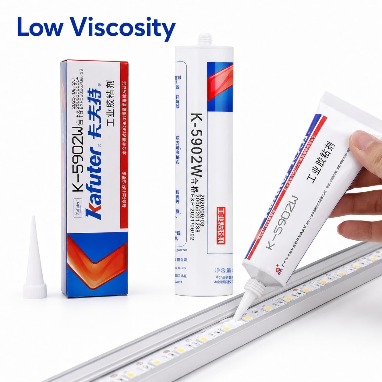 VIDOO Kafuter K-5902W Niekorozyjny Biały Płyn Polimerowy, Klej z Cienkowarstwową Powłoką Ochronną o Wysokiej Wytrzymałości Dielektrycznej do Zasilaczy - 300ml