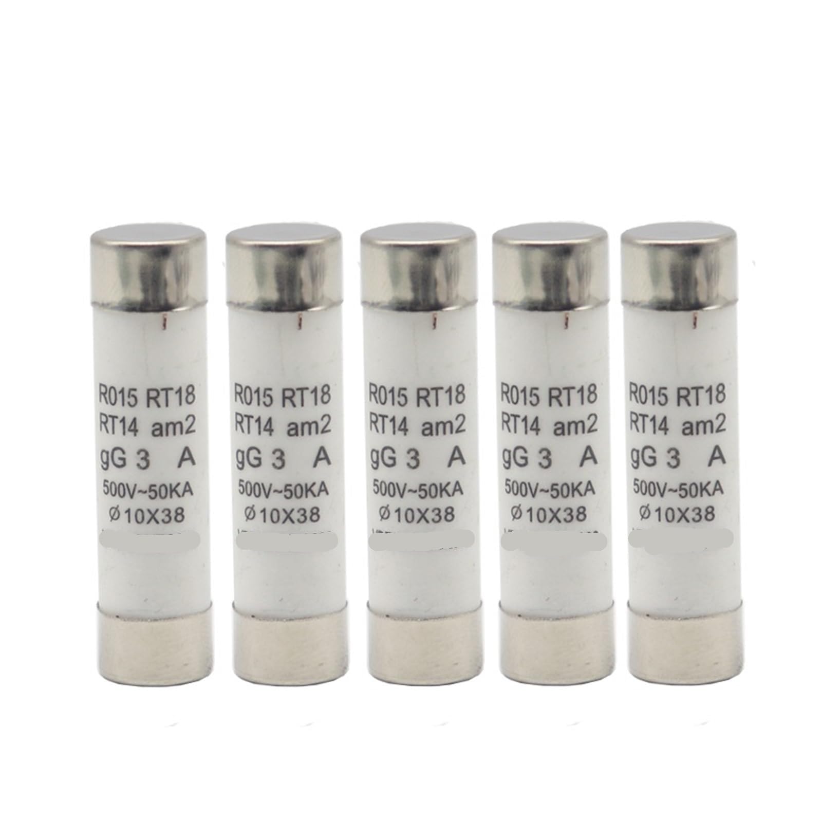 Fusibili a cartuccia in ceramica, 10 x 38 mm, 0,5 A-32 A, compatibili RT18 RT14, confezione da 5-10 pezzi per una protezione affidabile del circuito (5 pezzi da 16 A)