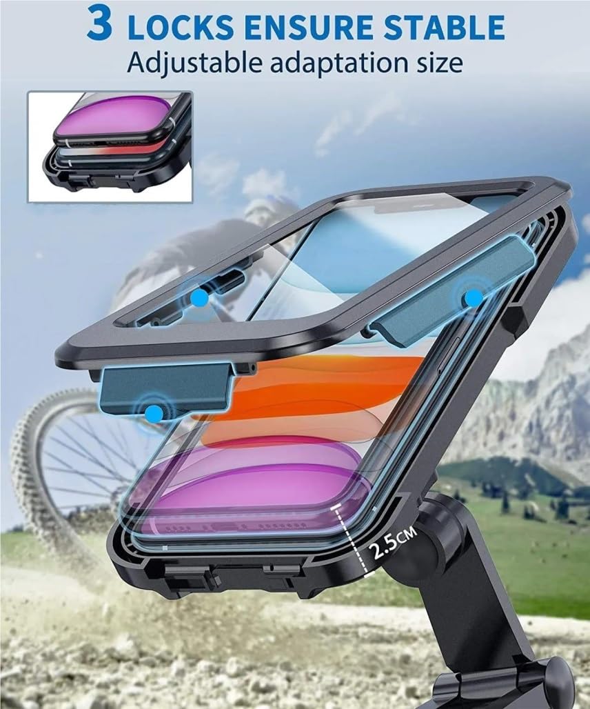 Supporto Telefono Impermeabile Bici Moto Universale Manubrio Accessori Ciclismo