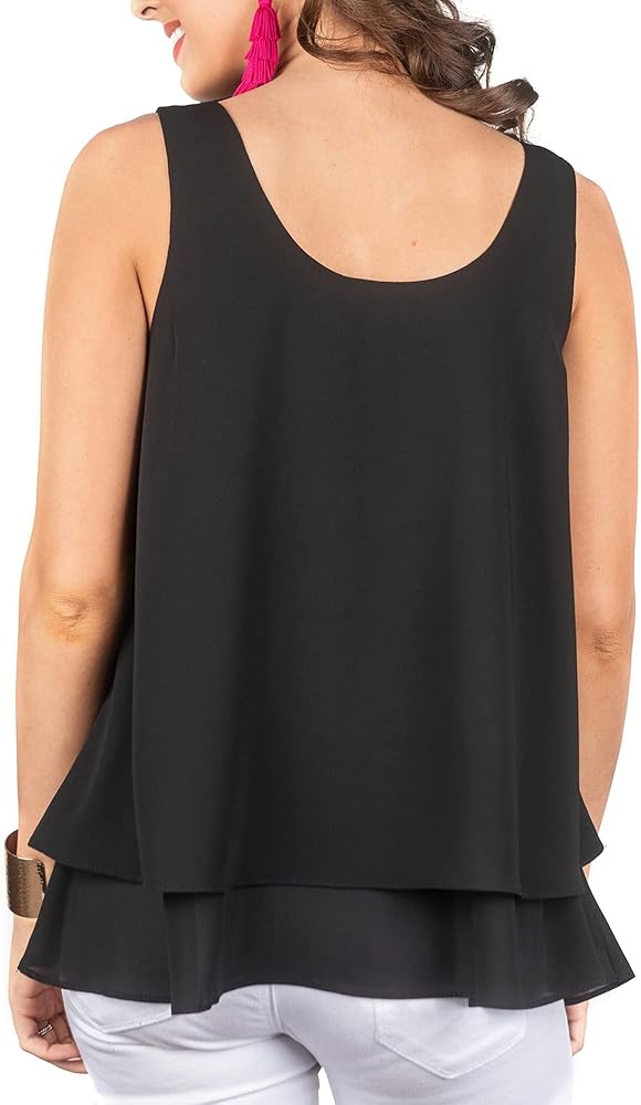 Floral Find Women's Chiffon Layered Tank Tops Summer