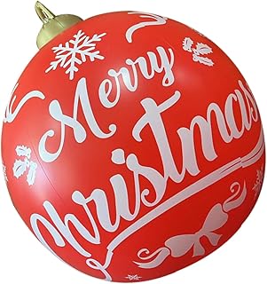 NOLITOY Bolas De Natal Em Pvc Infláveis De Natal Brinquedo De Grandes Dimensões Bola Inflável LED Decorar Inflável Grande Bola Inflável Ornamento De Férias Infláveis Bola Grande