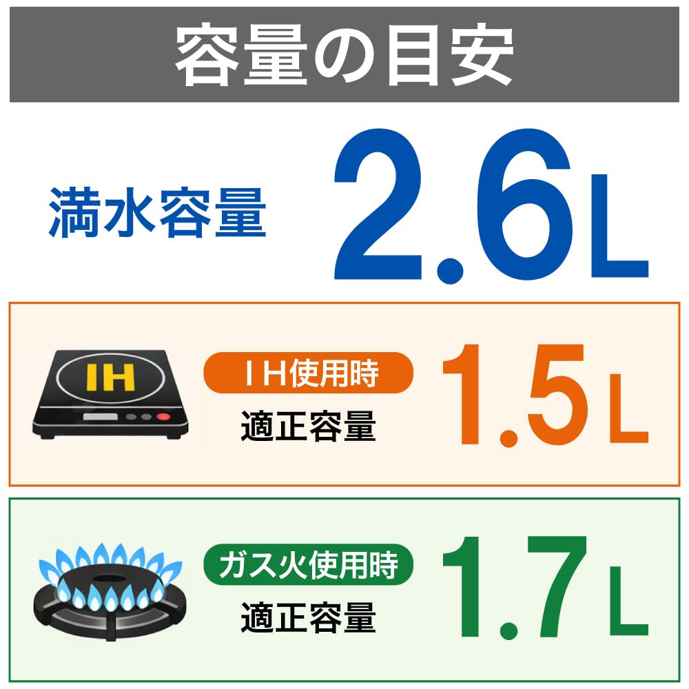 Amazon｜ヨシカワ シーズ・クッキング 笛吹きケトル 2.6L やかん IH