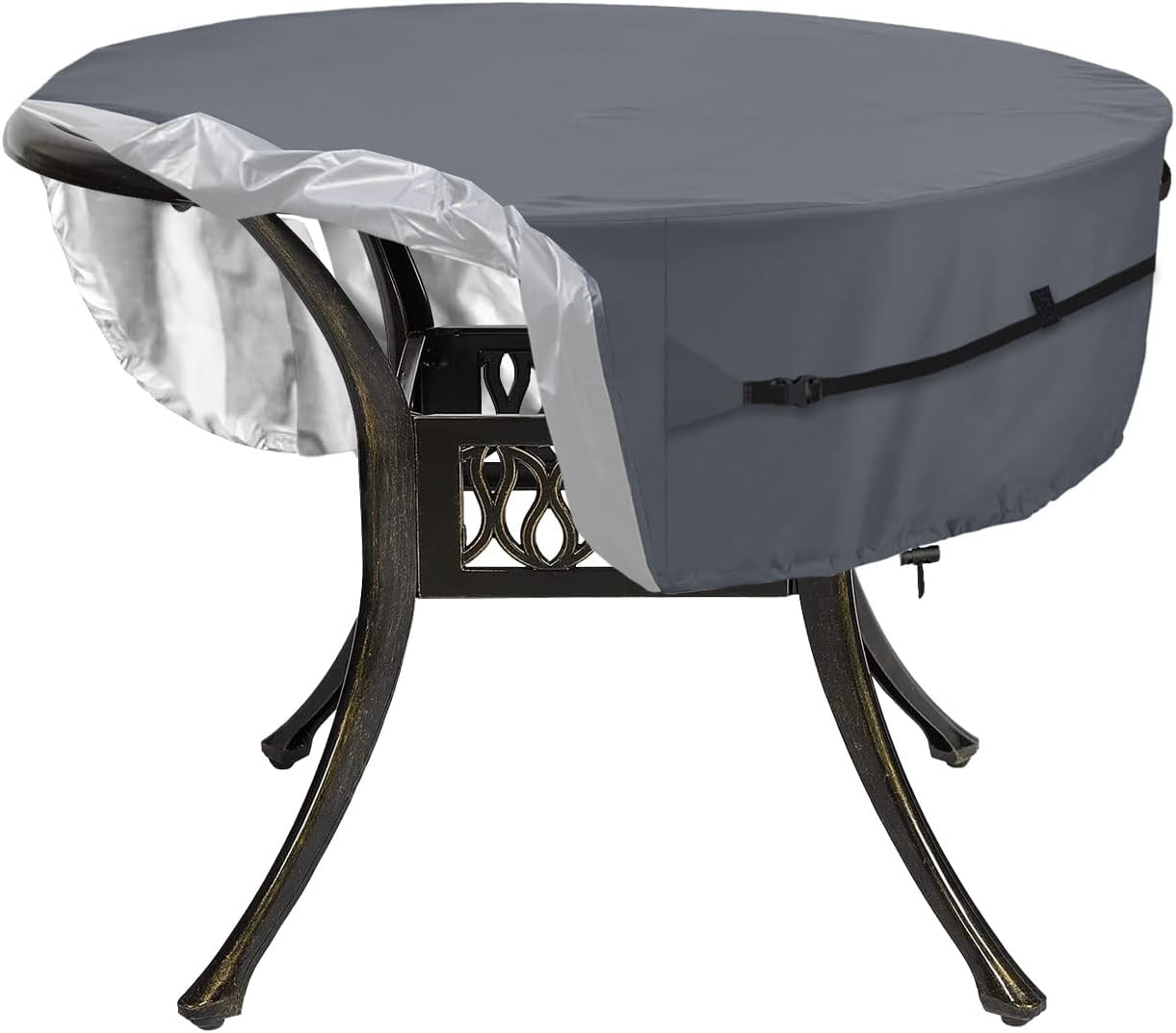 Dalema Outdoor Round Table Cover,600D Heavy Duty 100
