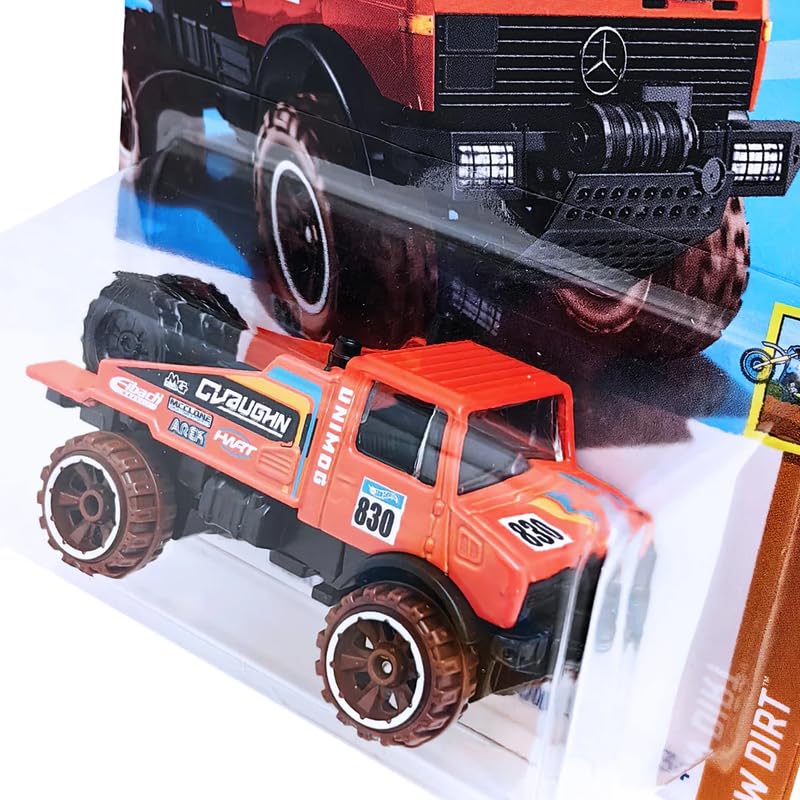 Hot Wheels 1:64 Scale Mercedes Benz Unimog 1300L HW Drift for Ages 3 and Up (Orange)