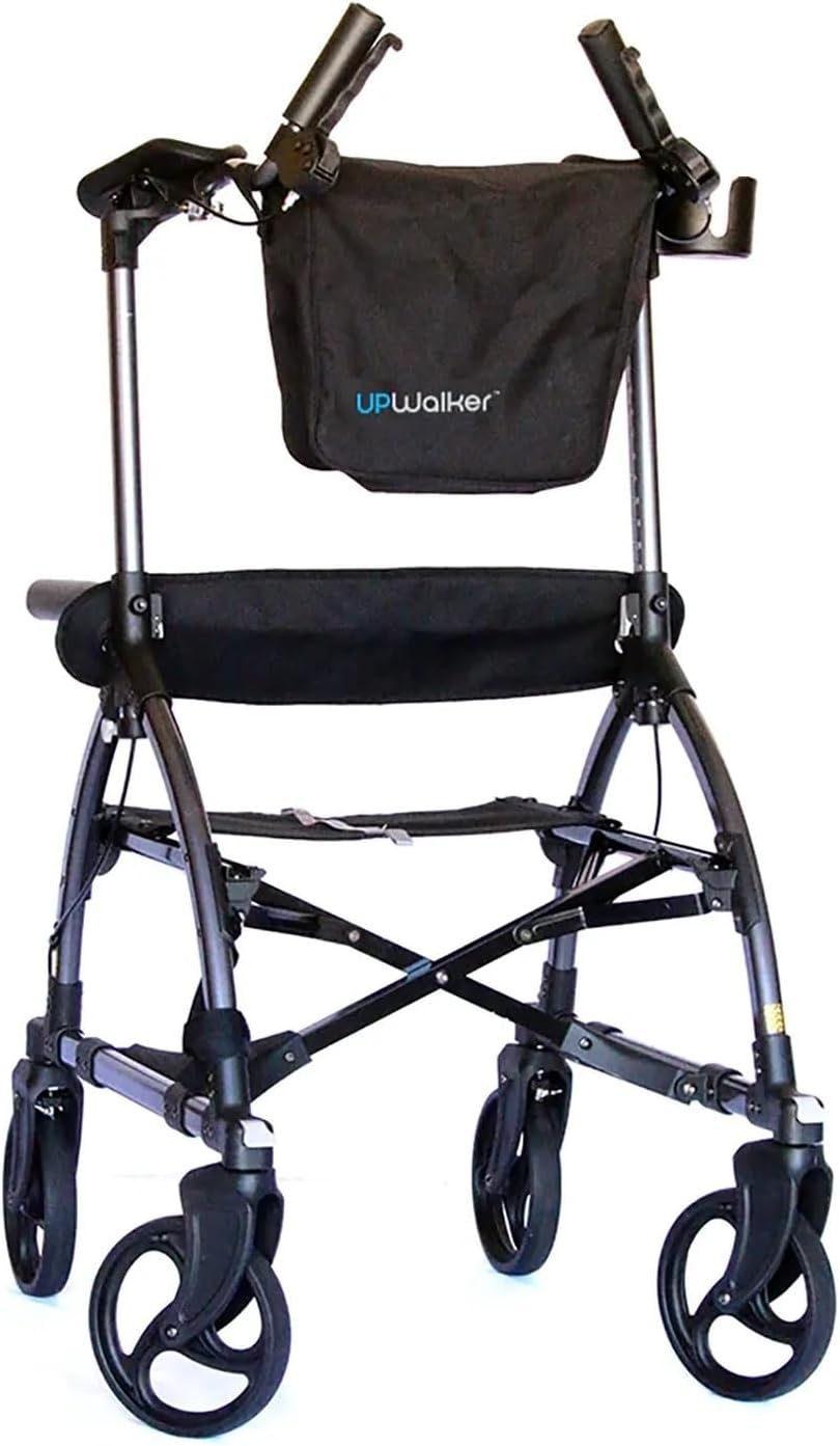 Journey UPWalker Standard – The Original Upright Walker – Premium, Lightweight Adjustable Upright Rollator Walker with Seat for Adults, Seniors & The Elderly