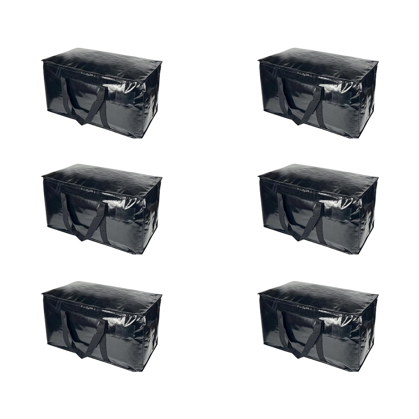 Hsioluted Black Of 6 Extra Large Storage Sacks With Reinforced Pulls And Modifiable Belts For Comfortable Backpack Transporting During Household Moves Travel