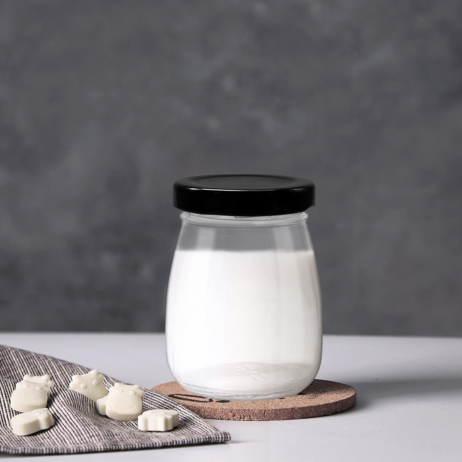 8 Barattolini In Vetro 100ml Con Coperchio Ermetico – Mini Vasetti Per Marmellata, Miele, Spezie E Salse