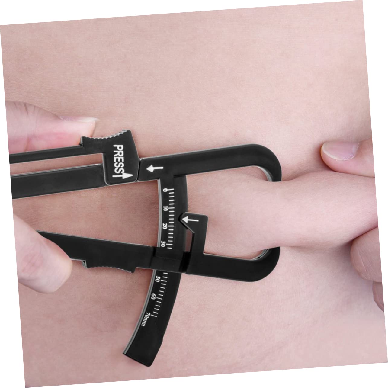 FOMIYES Sturdy Fat Caliper 1.5m Tape Measure Measurement Waist Arms Thighs Easy 3-Click Readout