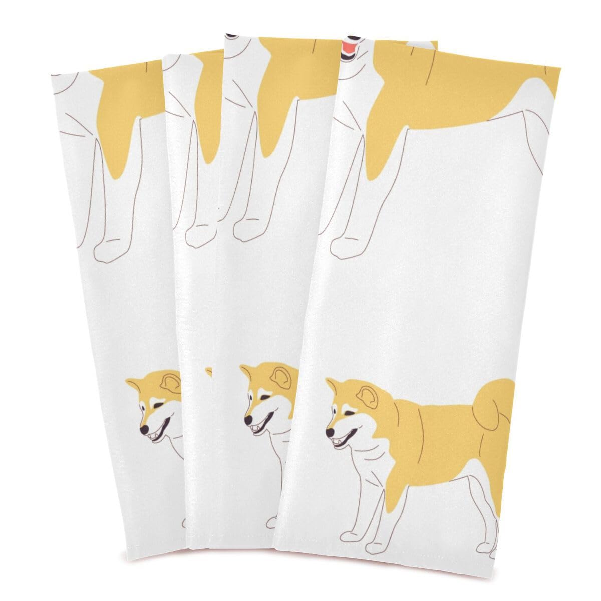 ⑨柴犬タオル　キッチンタオル Amazon｜MiaoLD キッチンタオル キッチンクロス 吸水 大判 ふきん 柴犬