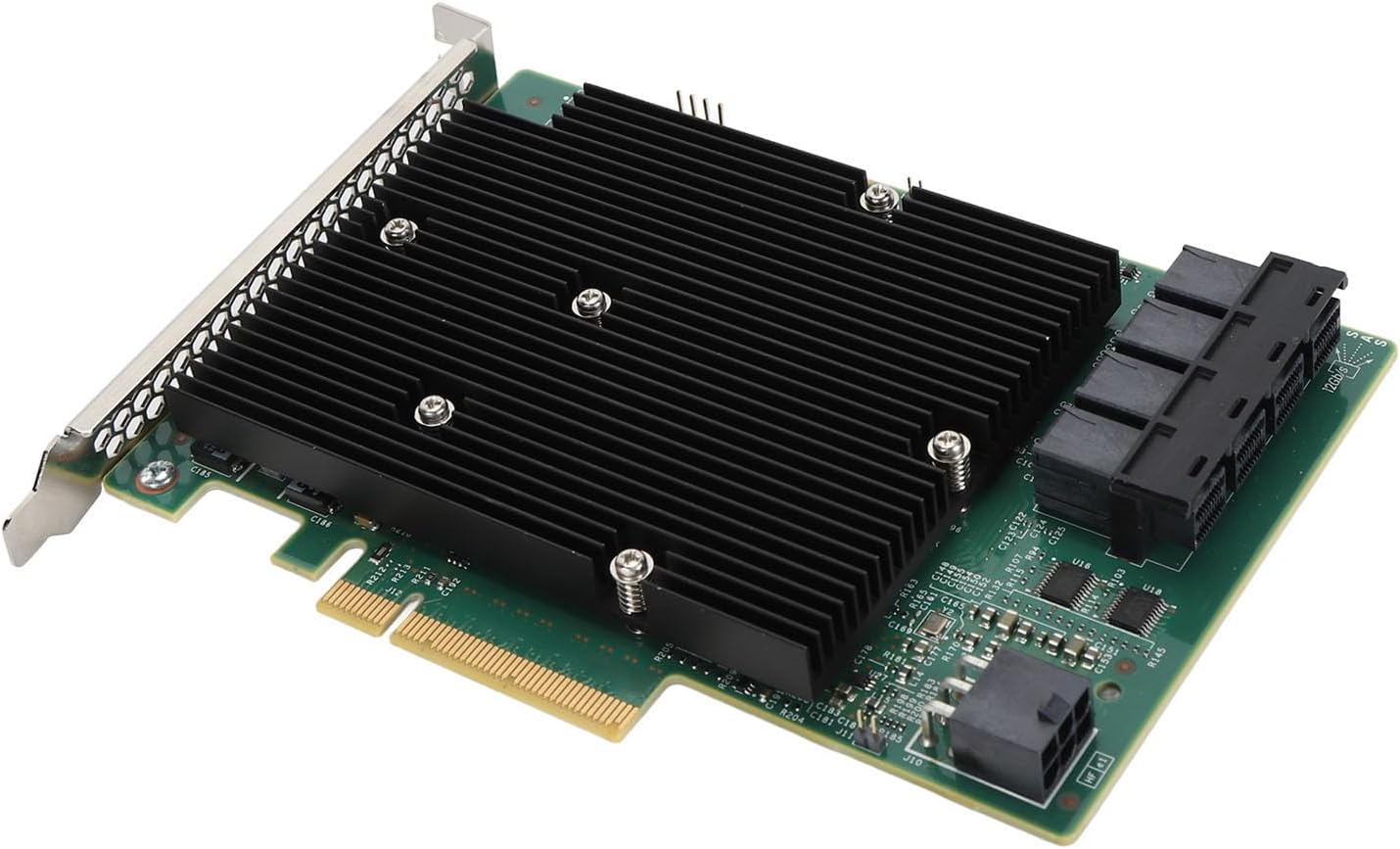 LSI SAS 9300 16I HBA Controller Card High Speed 12Gbps 16 Port SAS SATA PCIe 3.0 Expansion Card for Server Storage Connectivity Premium PCB Material