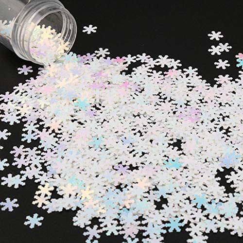 SSXCO PET Ultradünne Pailletten 5mm Paillette Schneeflocke Laser Glitter Pailletten Nail Art Body Painting Nagel DIY… – Bild 7