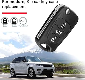 SPTwj 2 Pack 3 Buttons Car Key Fob Case Replacement Car Key Cover Compatible With Hyundai I20 I30 I35 IX20 IX35 And Kia Ceed Soul Sportage Venga Remote Control Folding Car Key