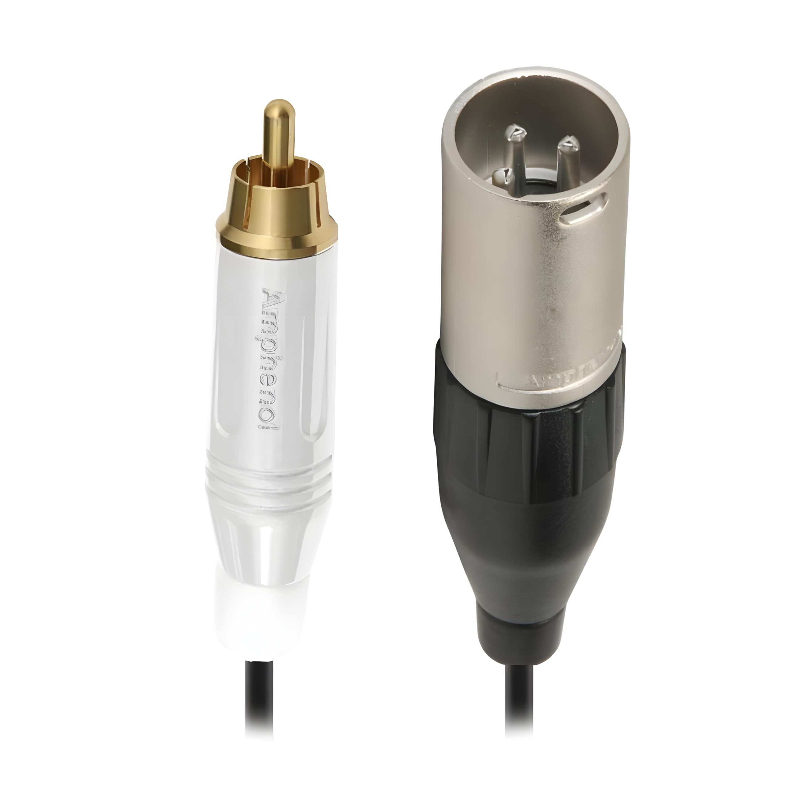 Cavo con connettori XLR maschio a AV AMPHENOL, cavo premium con striscia di tenuta, lunghezza 2 metri (confezione da 1) (bianco)