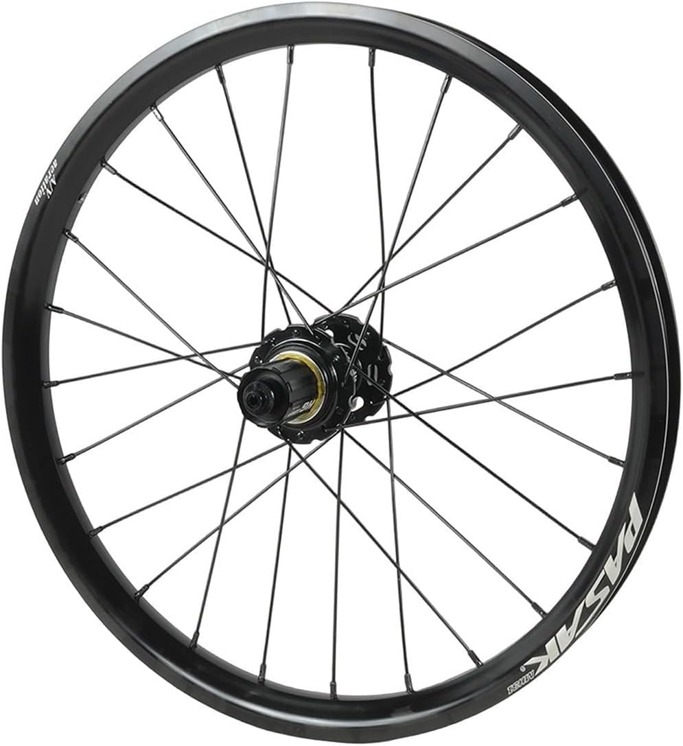 Juego Ruedas Bici Plegable 20" 406, Llanta BMX, Freno Disco Delan/Tras, Liberación Rápida QR 100/135 mm, Compatible Cassette HG 7-12v