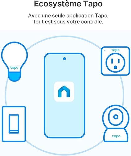 Tapo Prise Connectée WiFi, Prise Intelligente compatible avec Alexa et Google Home, 10A Type F, Contrôler le radiateur, la cafetière, la lampe à distance, aucun hub requis, Tapo P100(1-pack) - 9
