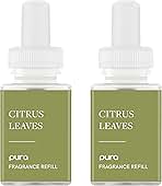 Pura Malodor Refill - Smart Home Air Diffuser - Up to 120-Hours of Premium Fragrance per Refill - Clean Diffuser Fragrance - Air Deodorizer & Odor Eliminator - 2 Pack, Citrus Leaves