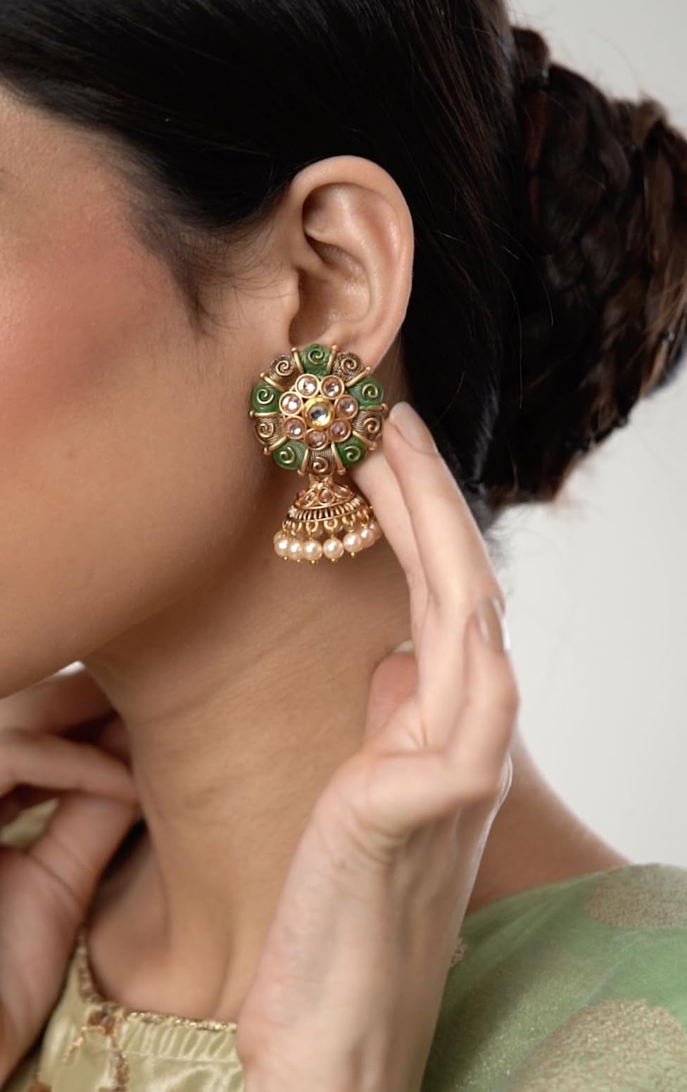 Chandbali Ethnic Earrings - Trendy Design