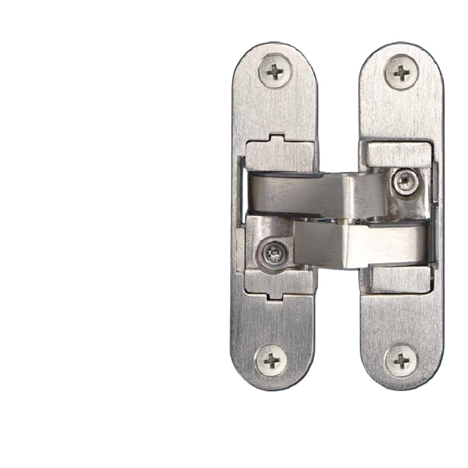 Kdhcvkz Silver 1Pcs Door Hinge Invisible Wood Door Hinge Hidden Folding Zinc Alloy(Silver)