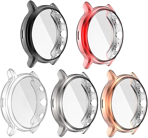 Mikikit Funda de reloj compatible con Fossil 5 Carlyle, funda protectora de TPU para reloj, 5 unidades, color aleatorio