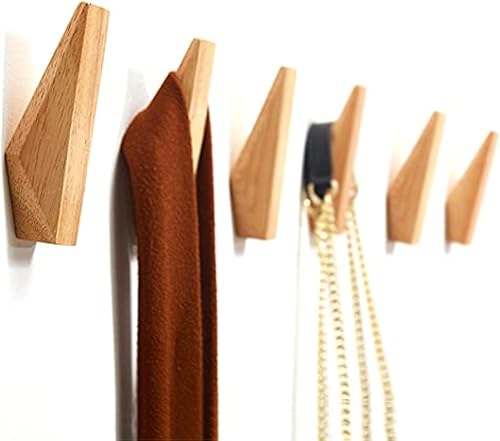 6 PCS Gancho de madera Percha de ropa Gancho de ropa Sombrero Productos de madera Gancho de pared Gancho Decoración Ganchos Ornamento