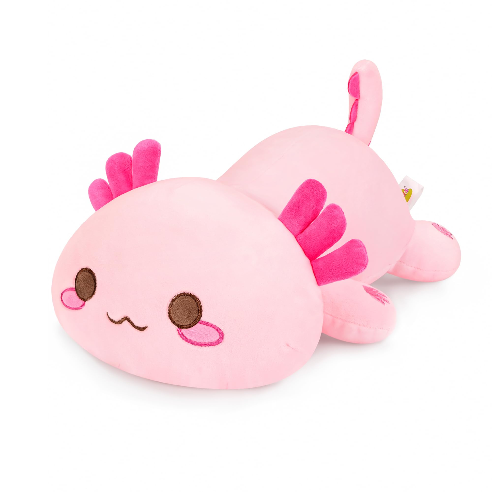 Onsoyours Cute Axolotl Plush, 19" Soft Large Stuffed Animal Salamander Big Plush Pillow, Kawaii Plushie Toy for Kids (Pink Axolotl A, 19")