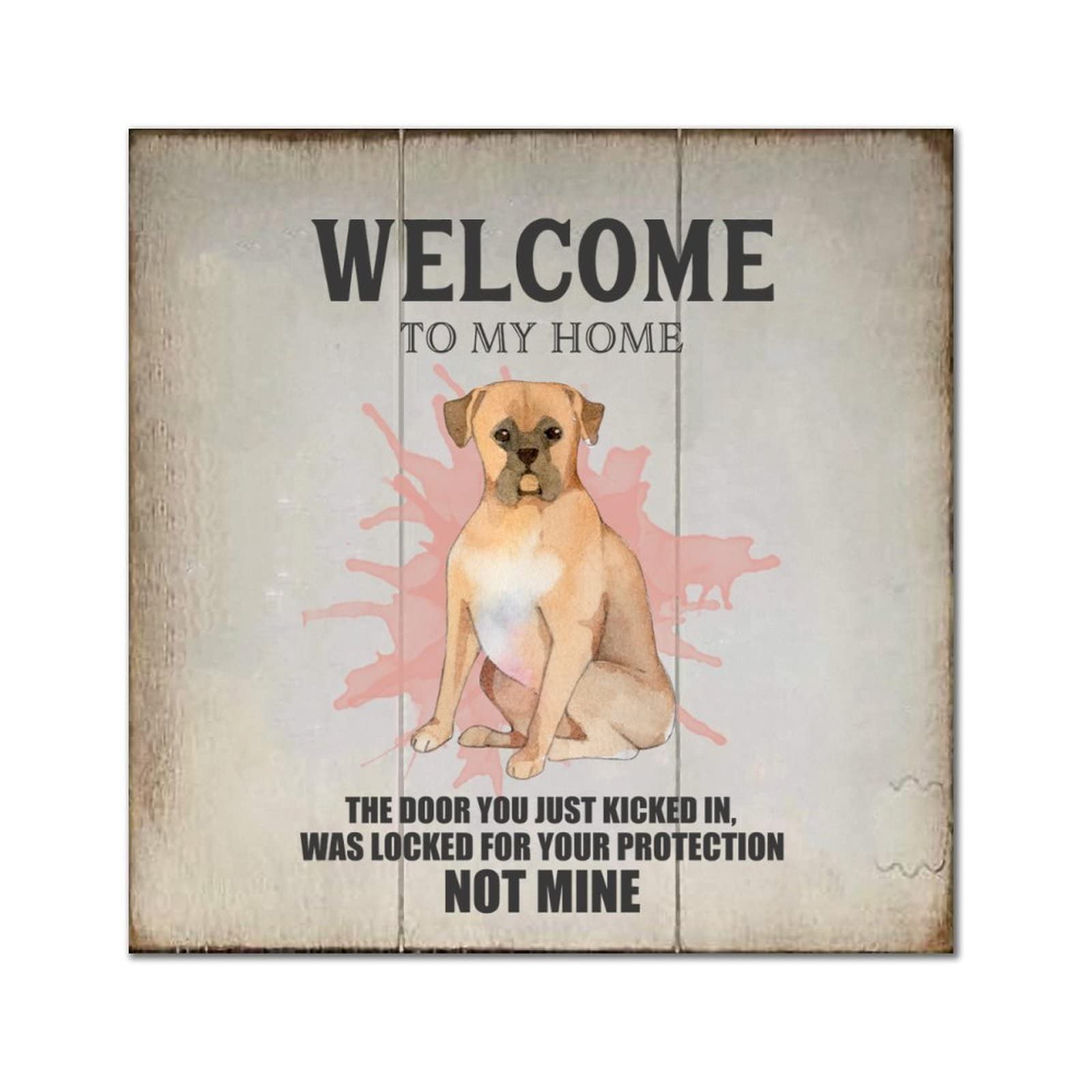 Plaque murale vintage en bois Welcome decoration de bar pub et entree maison 30x30 cm
