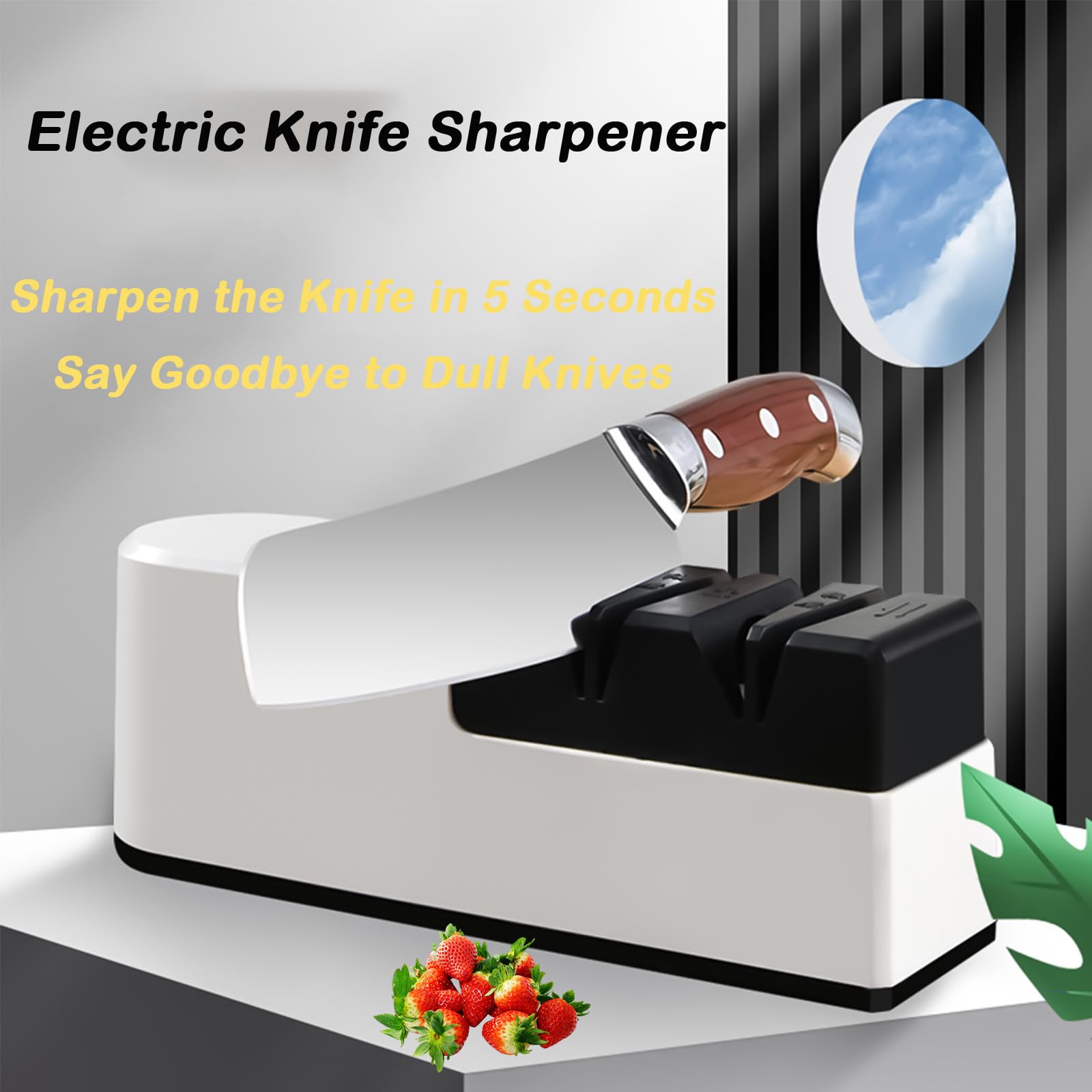 Xinlie Herramienta de Afilado de Cuchillos Eléctrico Afilador de Tijeras Afilador de Cuchillos Profesional para Afilado y Pulido Rápido para Afilar Cuchillos de Borde Recto--Modelo USB