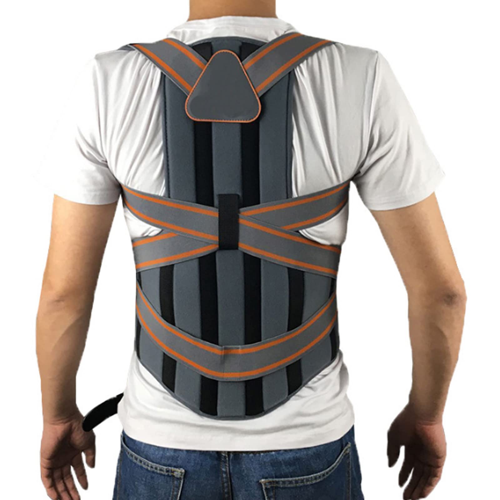 Soporte Dorsolumbar Corrector de Postura Soporte de Corrección de Espalda Grado Ortopédico Soporte Medio Pequeño Superior Mejore la Postura Correcta Le Ayudará a Aliviar el Dolor en el Hombro,Gris,M