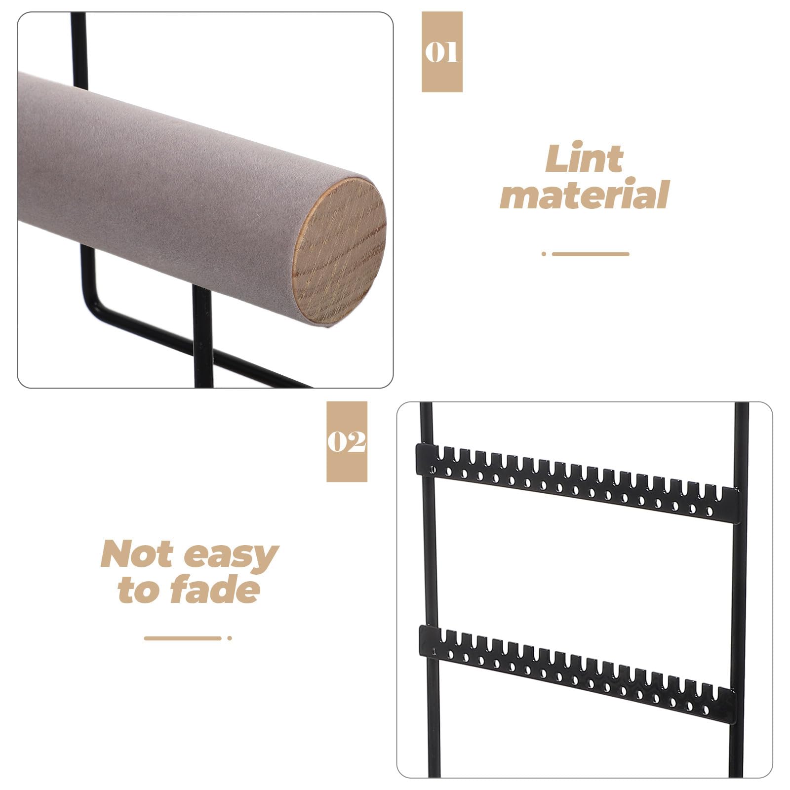 Espositore Gioielli con Base Organizer per Collane e Bracciali Supporto Stabile per Gioielli da Design Nero