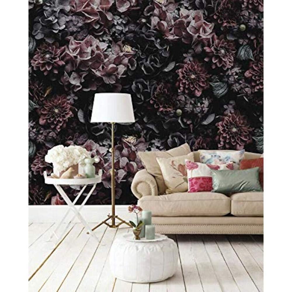 RZDYCustom Wallpaper Roses Floral Textile Texture Jungle Mural TV Wall Wallpaper -150 * 120cm