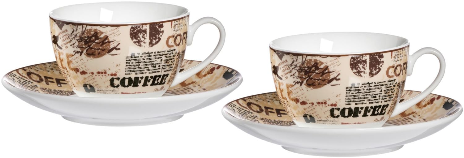 Ritzenhoff & Breker Seria do kawy Crema rozmiar zestaw do cappuccino 4-częściowy 220 ml Crema