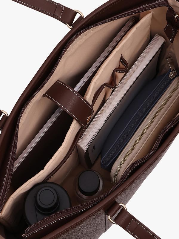 Image of Kazo Bag Chocolate Brown Structured Shoulder Handbag | Premium Faux Leather Purse