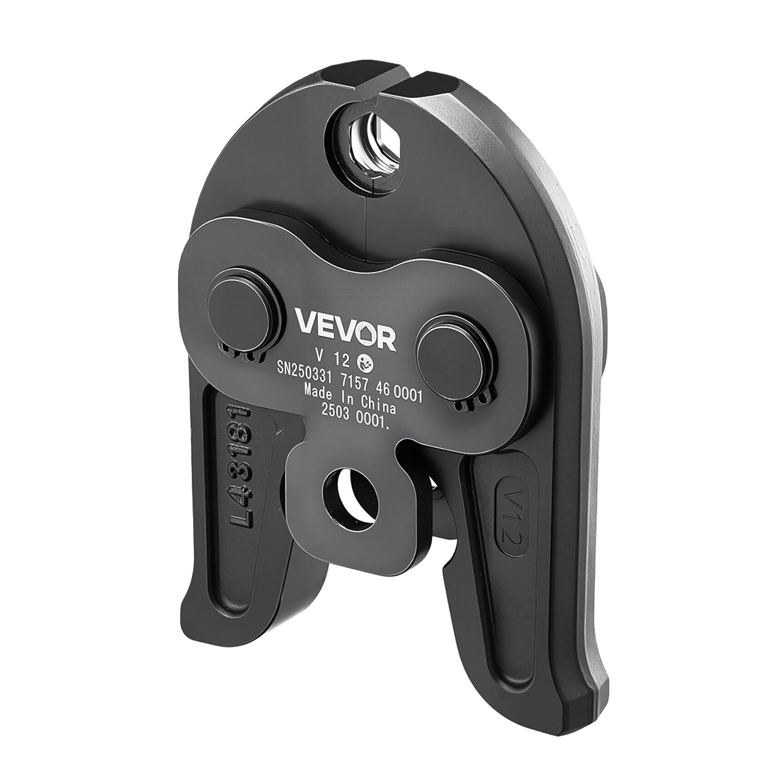 VEVOR Mâchoire de Sertissage 12 mm Mâchoire à Sertir pour Tuyaux en Acier Inoxydable Type V, Mâchoires en Acier Cémenté de Haute Résistance, Compatibles avec Outils de Sertissage Électriques Standard