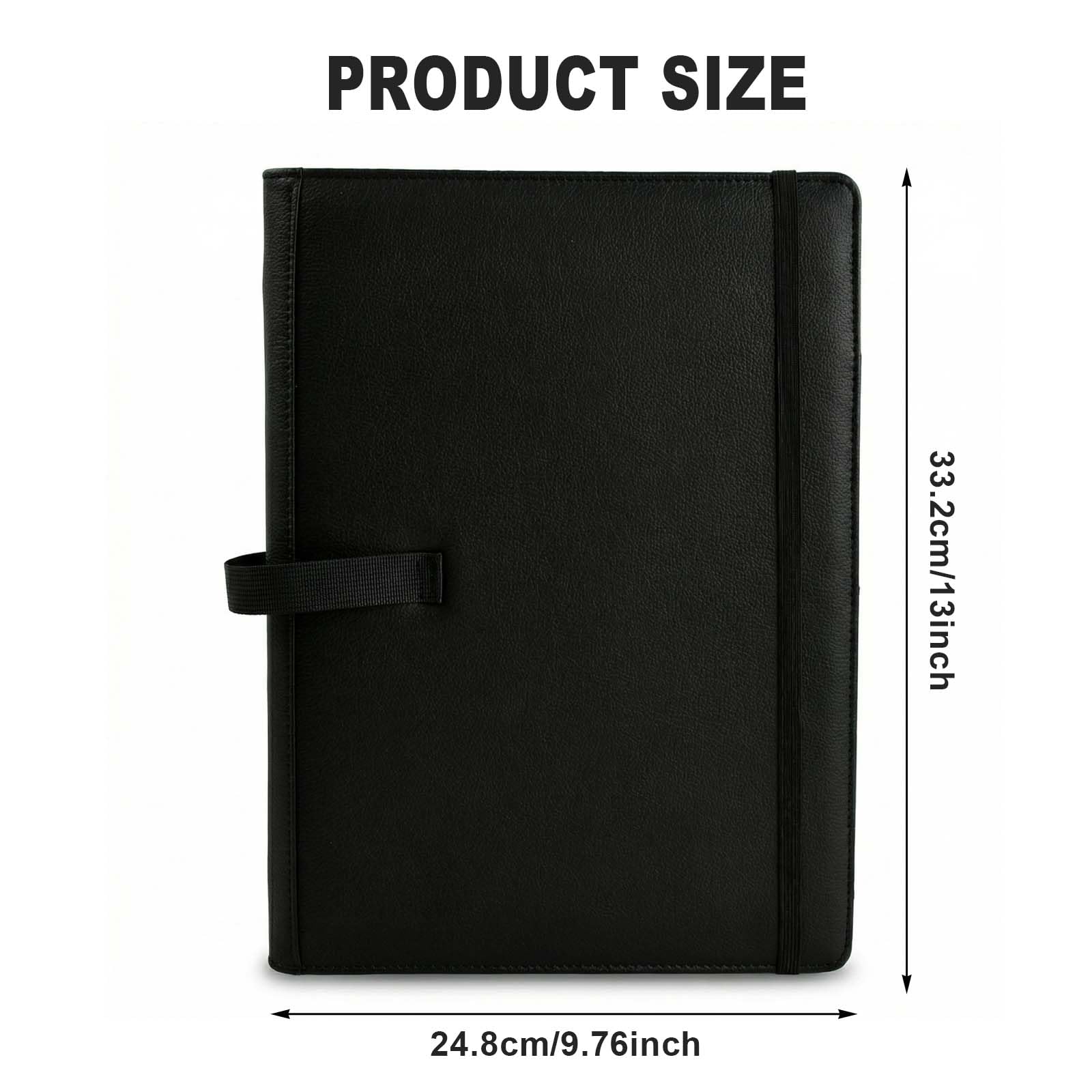 Classeur Partition Musique, Pochette à Partitions A4, Porte Partition Choralewith 3 Rings, Porte-Partitions de Luxe A4 en PU avec Sangle et Porte-Stylo pour Documents, Papier