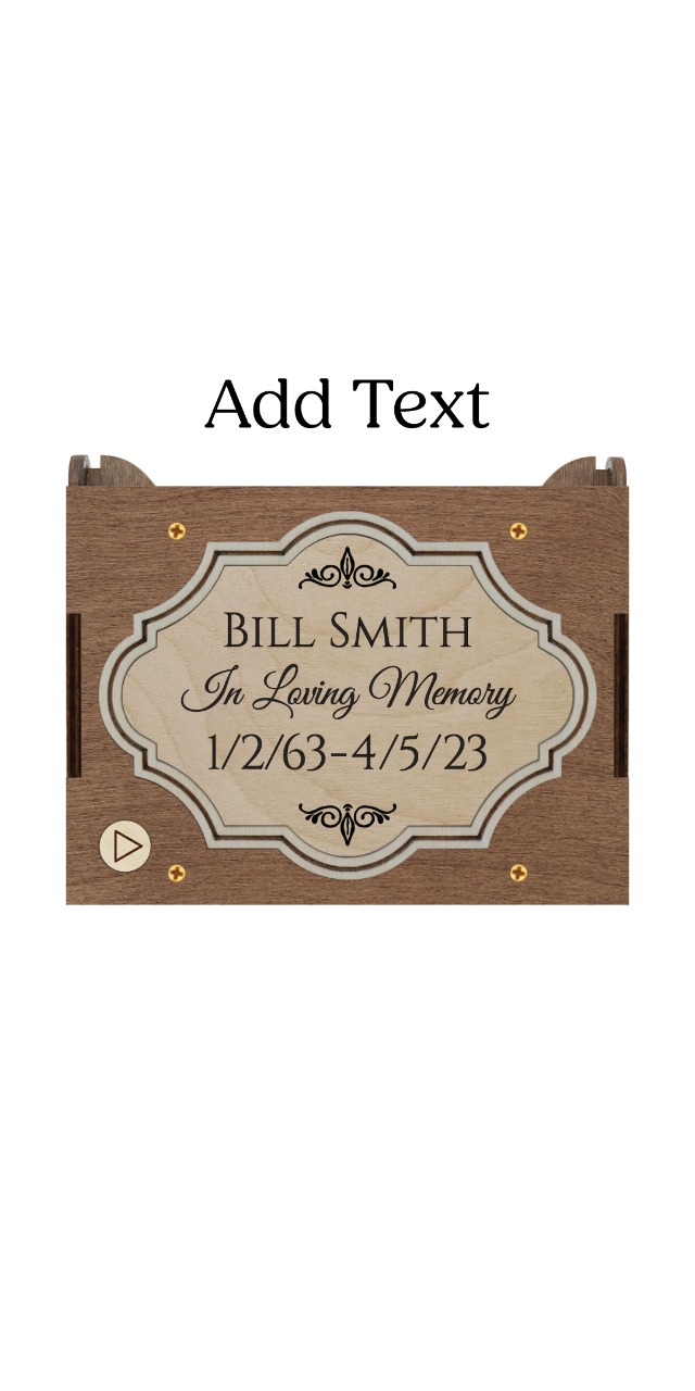 Amazon.com: Davidson Workshop Memorial Custom MP3 Music Box, Voice