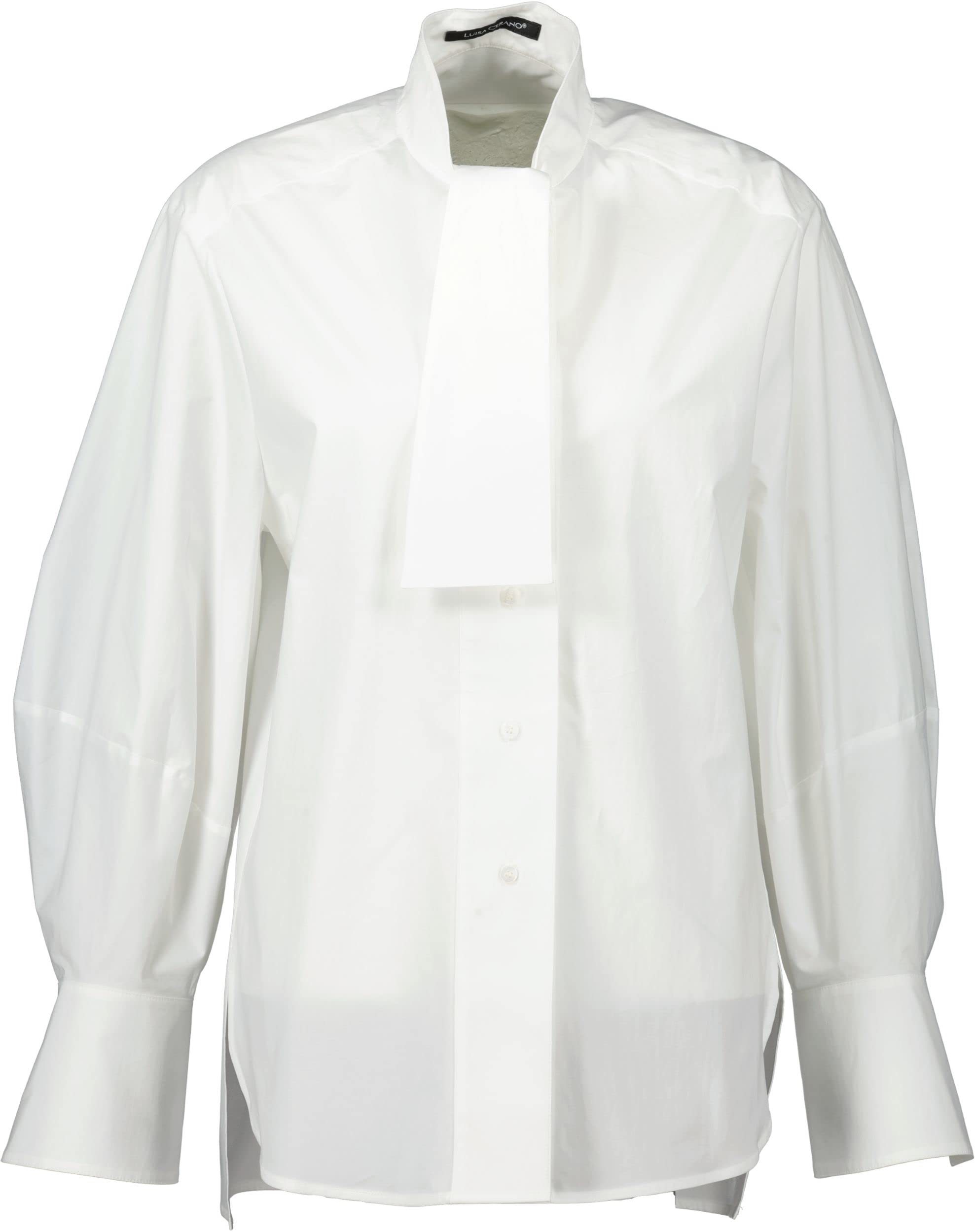 Luisa Cerano Damen Bluse mit Schluppen weiß