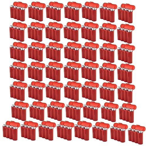 50 RED AA AAA Battery Battery Plastic Storage CASE Holder Box USA Ship