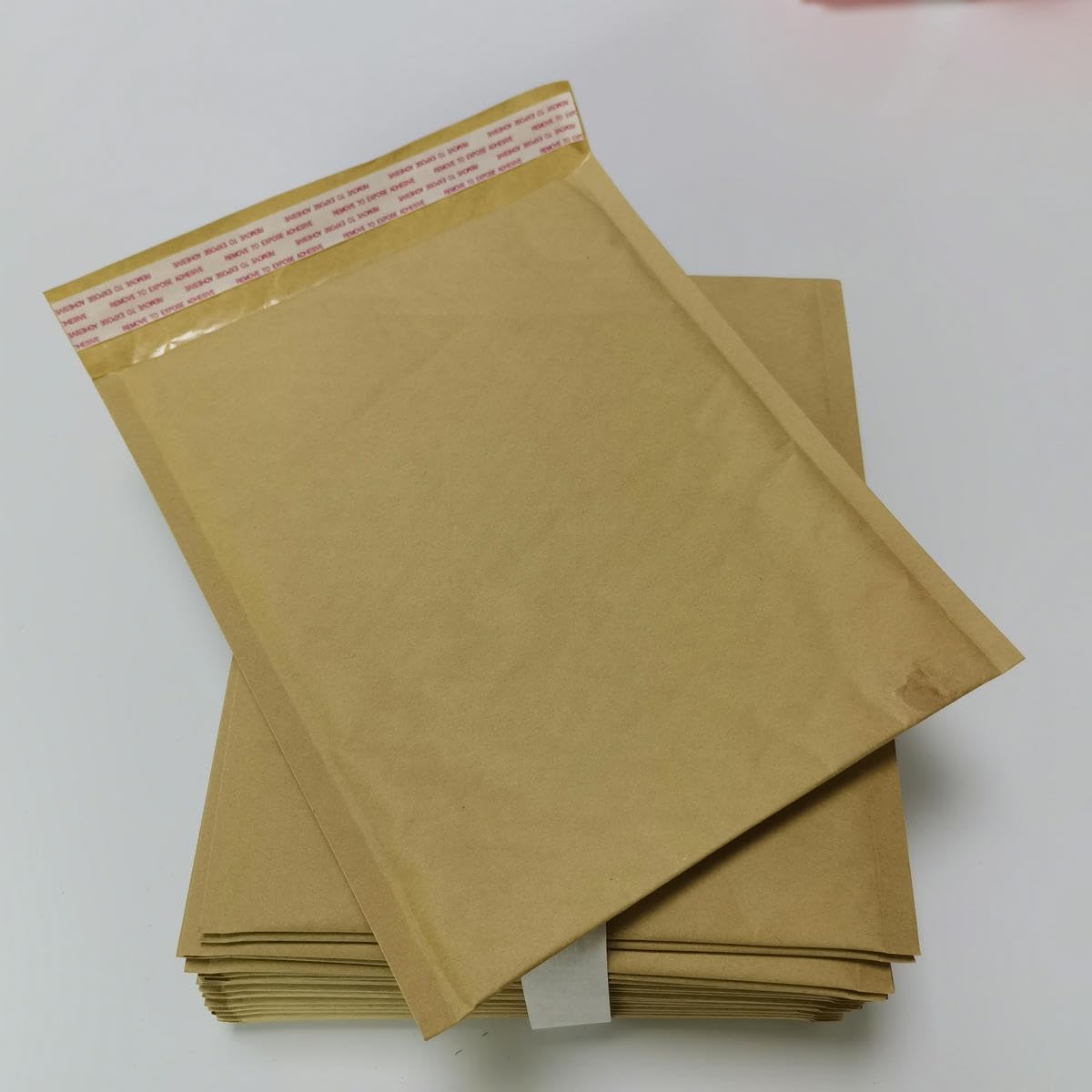 50 szt. naturalne brązowe bąbelki, poduszka z papieru kraftowego, wyściełane koperty, woreczki z amortyzacją, do pakowania, 150 mm x 250 mm, 50 szt