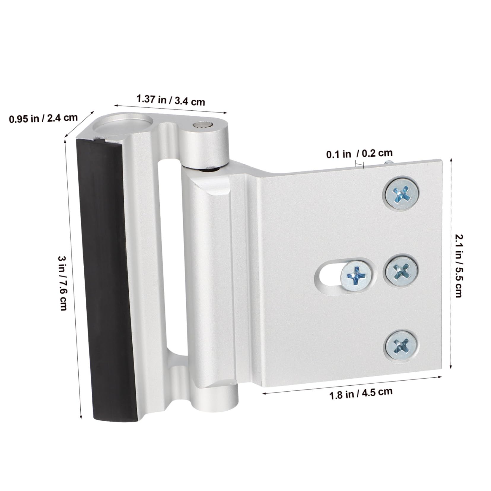 SHINEOFI 2pezzi Serratura Di Rinforzo Per Porta Interna Dispositivi Di Sicurezza Per Porte Serrature Di Sicurezza Per Porta d Ingresso Realizzata in Lega Di Alluminio Facile Da Installare e