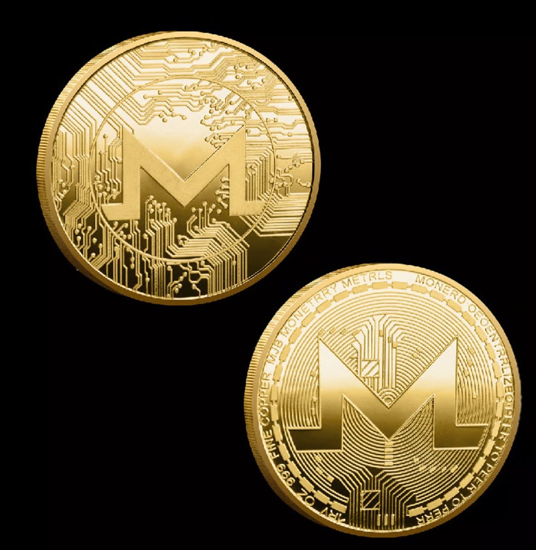 Lot de 2 pièces de monnaie Monero XMR Crypto Pièces de monnaie  Crypto-monnaie Favorite Pièce Physique commémorative : Amazon.fr: Jeux et  Jouets