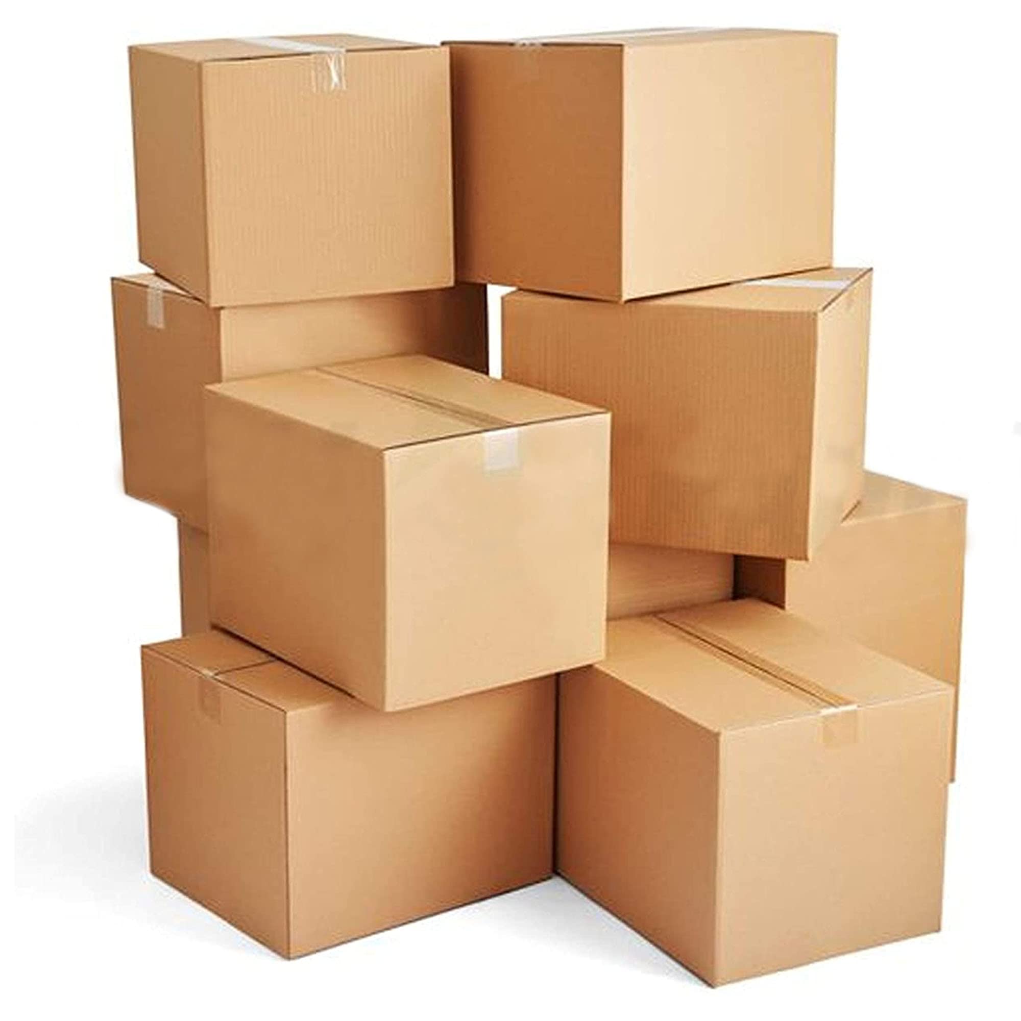 Strong Single Wall Medium Sized Brown Packing Cardboard Boxes (200 x 12x9x9" / 305x229x229mm)