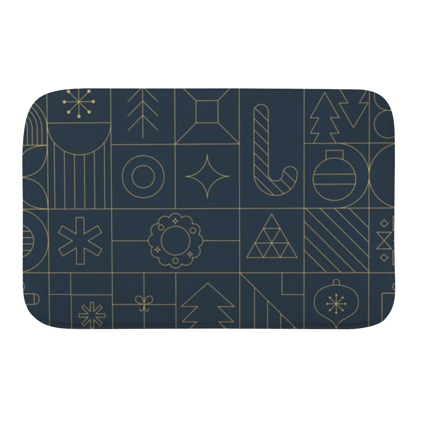 Christmas Tree Ornament Kitchen Mat 18 X30 Green Bathroom Rug Christmas Decorations Bathroom Washable Rugs Outdoor Doormats Carpet