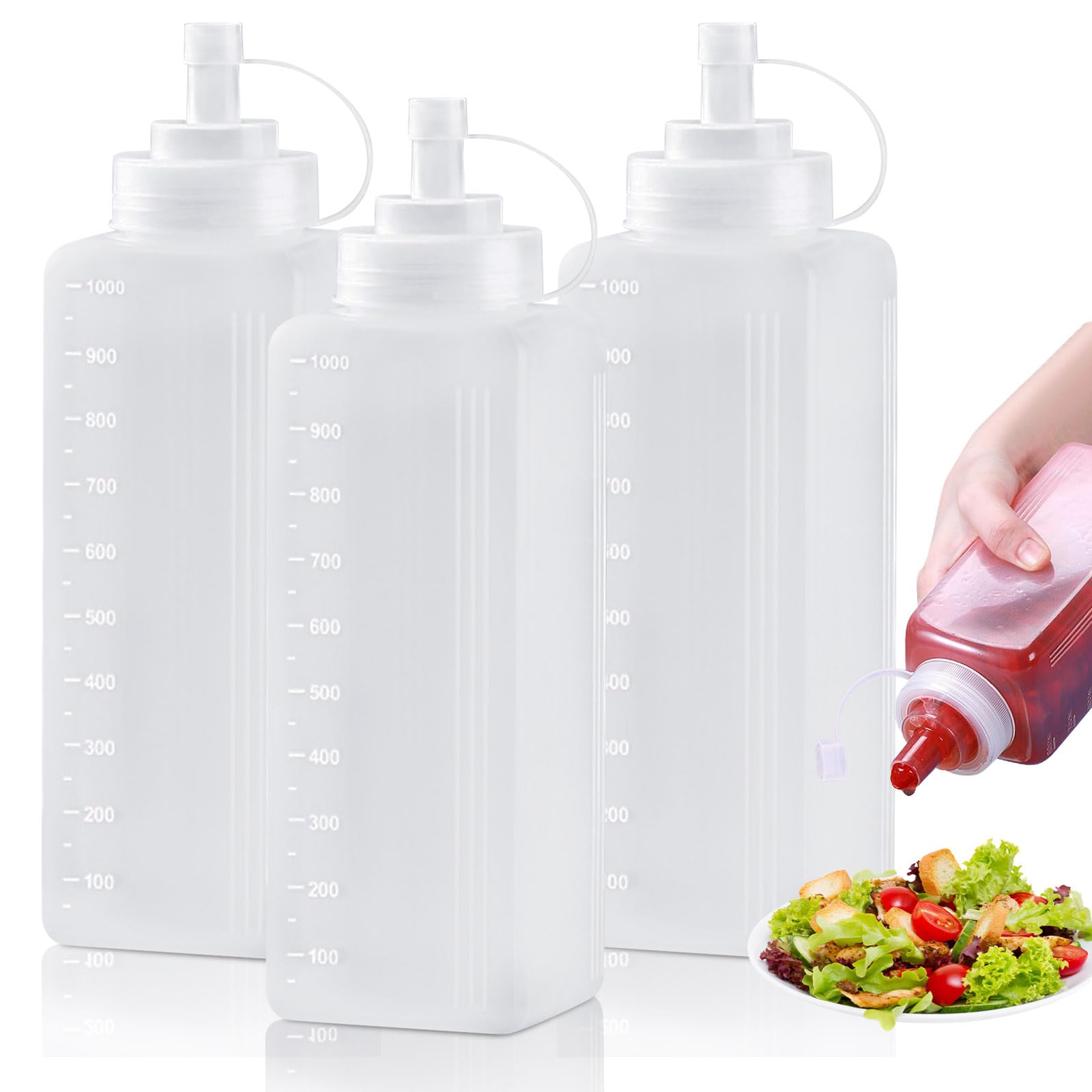 Bouteille Sauce, Recipient Sauce, 6 Pcs 250ml Bouteille à Condiments, Bouteille de Sauce,8oz