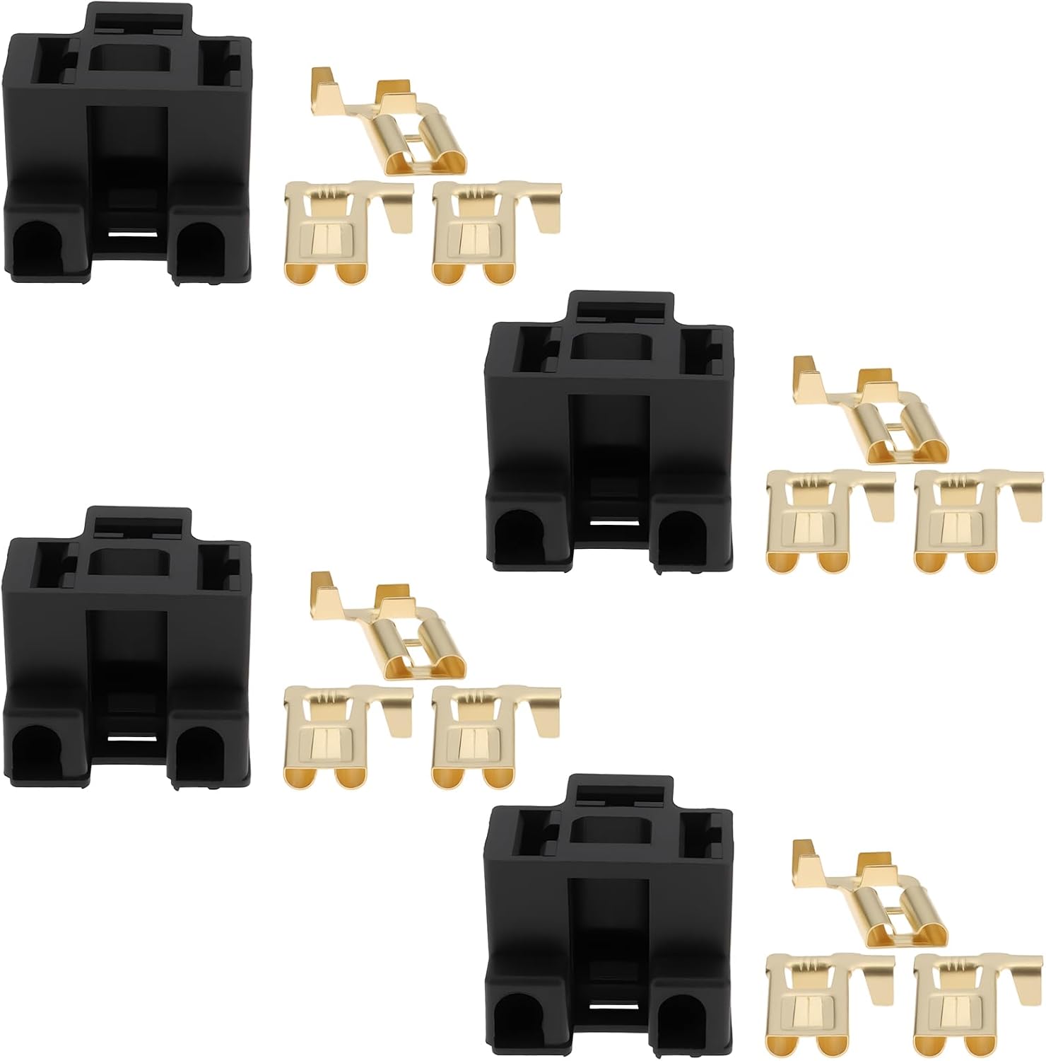 4pcs H4 472 Car Headlight Connector Plug Socket with Terminals for Headlight Bulb Repair