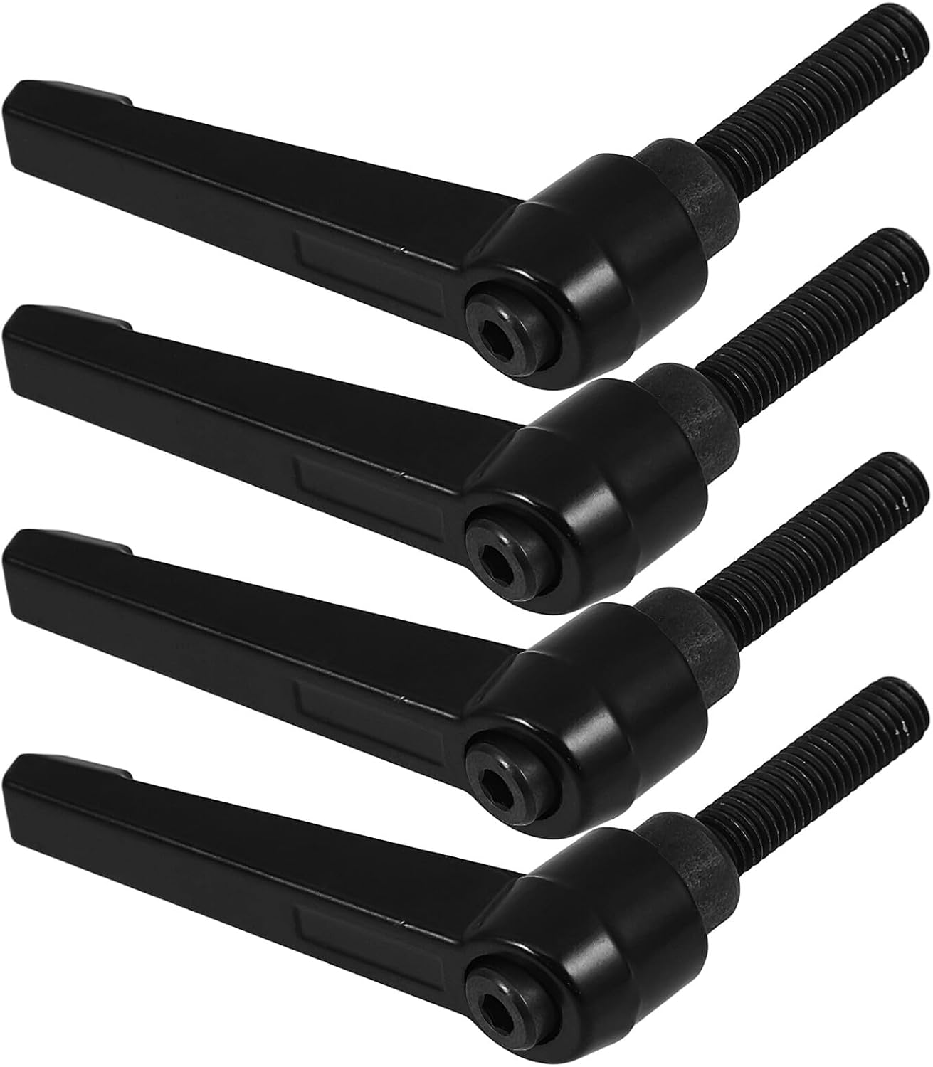 4pcs Adjustable Ratchet Handles Aluminum Alloy Threaded Clamping Levers Featuring Reliable Locking for Machinery Furniture and Electronics Lightweight Hardware